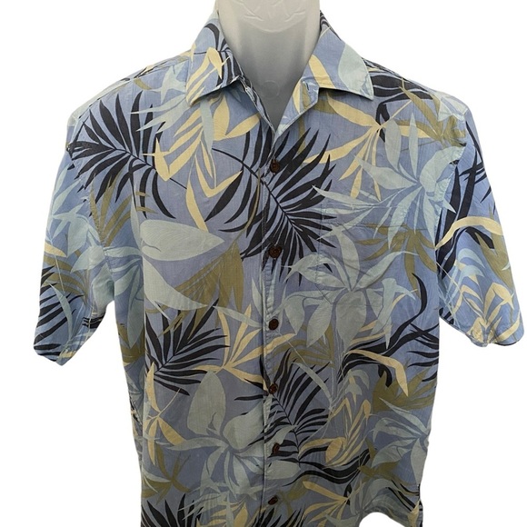 TOMMY BAHAMA 100% Silk Aloha Hawaiian Tropical Shirt Men M Medium - Picture 1 of 5